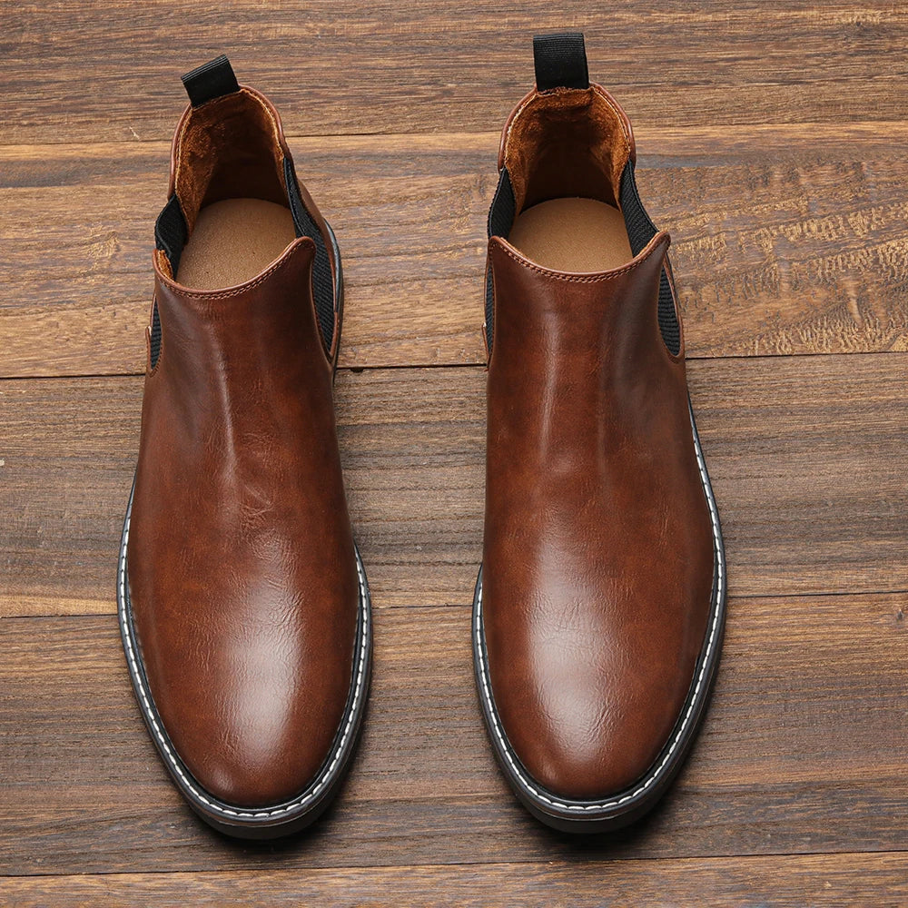 40~46 Men Chelsea Boots Brand Retro Comfortable Fashion Men Boots