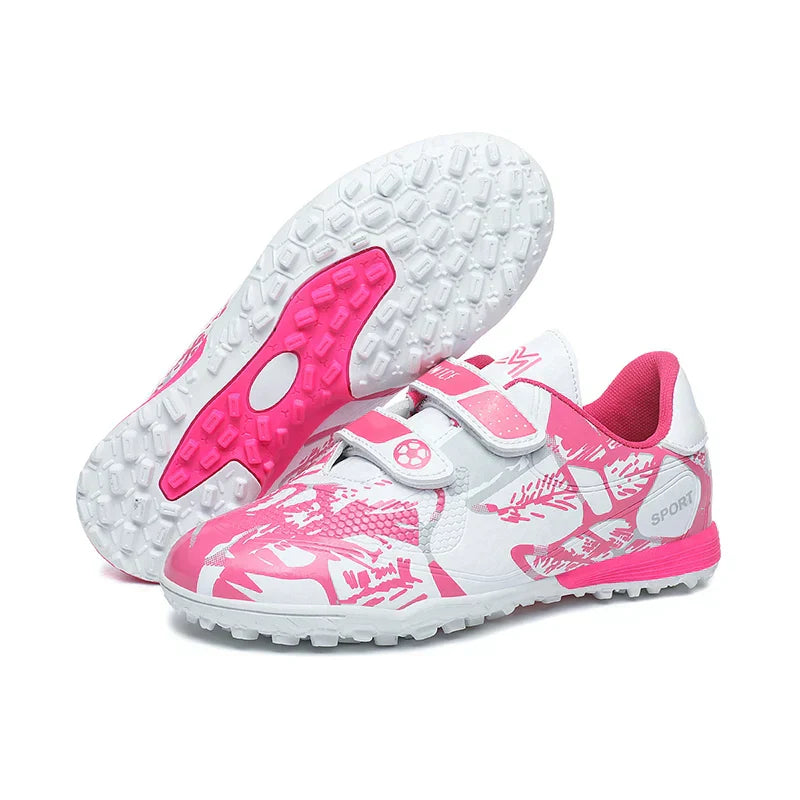 Kids Soccer Shoes Society TF/FG School Football Boots Cleats Grass Sneakers Boy Girl Outdoor Athletic Training Sports Footwear