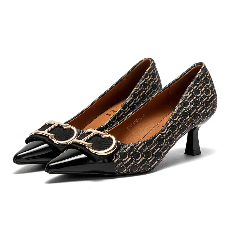 Women's High Heels New 4cm Black Simple Business Women's Shoes Evening Party