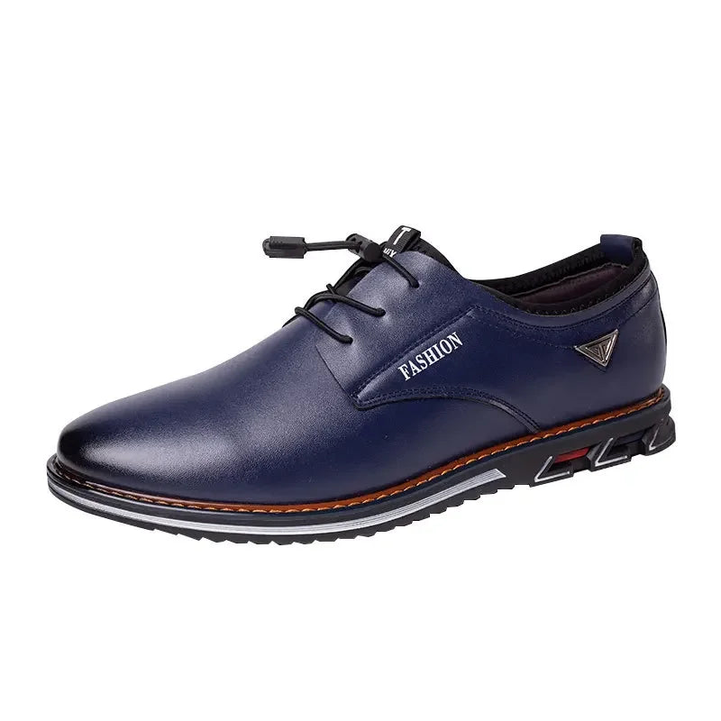 2023 British Casual Single Shoes Leather Shoes Formal Shoes New Men Shoes Leather Cowhide Leather Shoes Men Comfortable Low-top