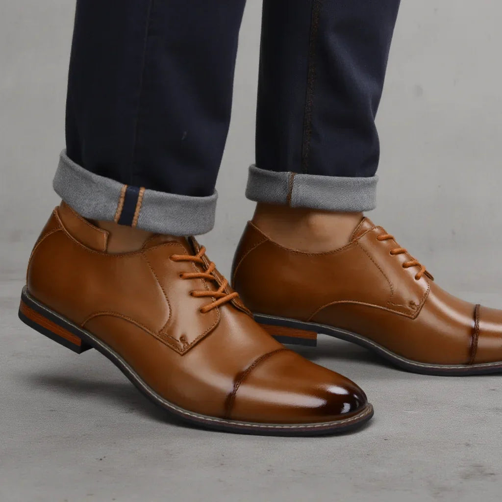 Men's Dress Shoes Fashion Comfortable 2025 Brand Leather Shoes Men